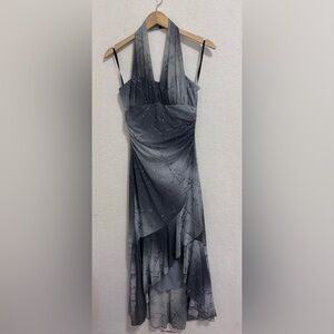 Vintage taboo Ombre Halter Dress with Glitter accents